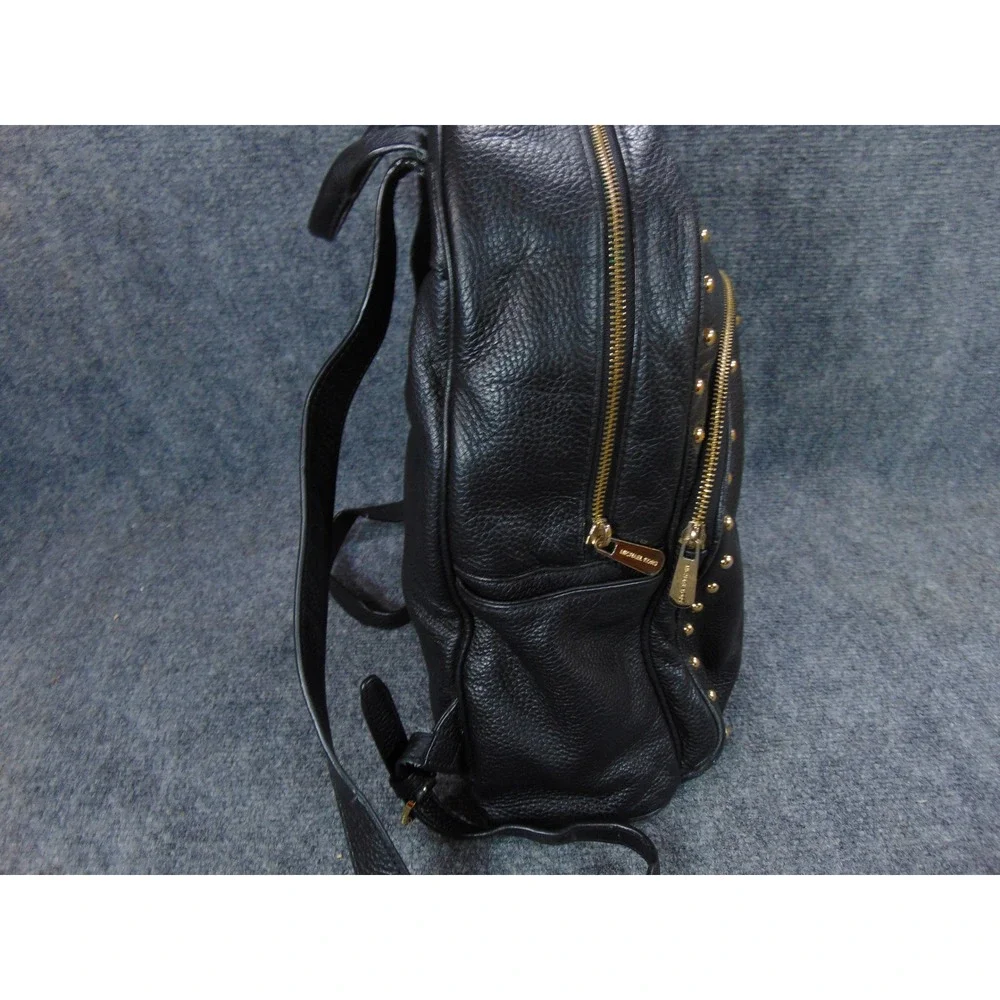 Michael Kors Backpack Black Leather‎ Studded Small Daypack Commuter,FLAW - Picture 5 of 16